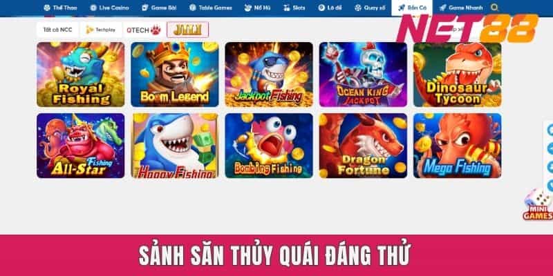 Sảnh săn thủy quái đáng thử